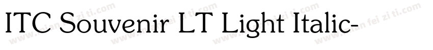 ITC Souvenir LT Light Italic字体转换
